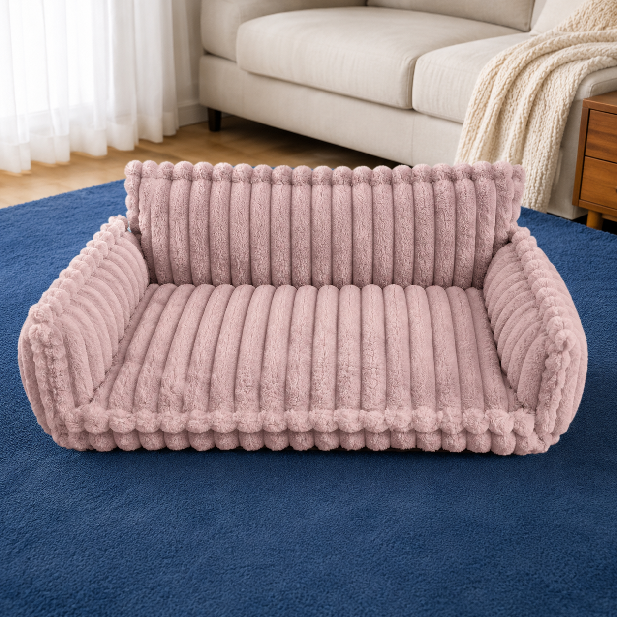 Luxury Pet Sofa Bed – All-Season Warm & Cozy Dog Kennel Cat Nest Cushion