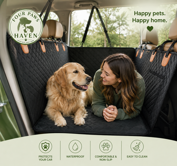 Hard-Bottom Dog Car Seat Cover — Waterproof Backseat Hammock & Seat Extender