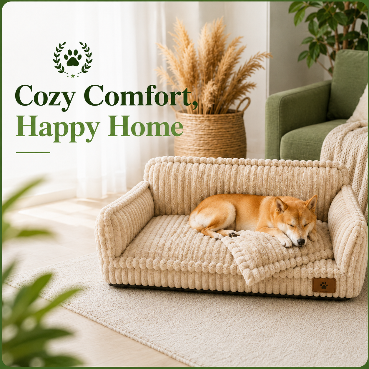 Luxury Pet Sofa Bed – All-Season Warm & Cozy Dog Kennel Cat Nest Cushion